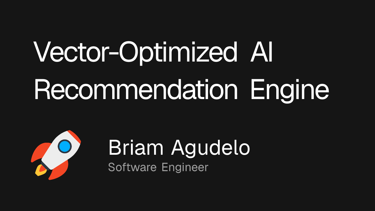 Vector-Optimized AI Recommendation Engine – High-Speed Matching